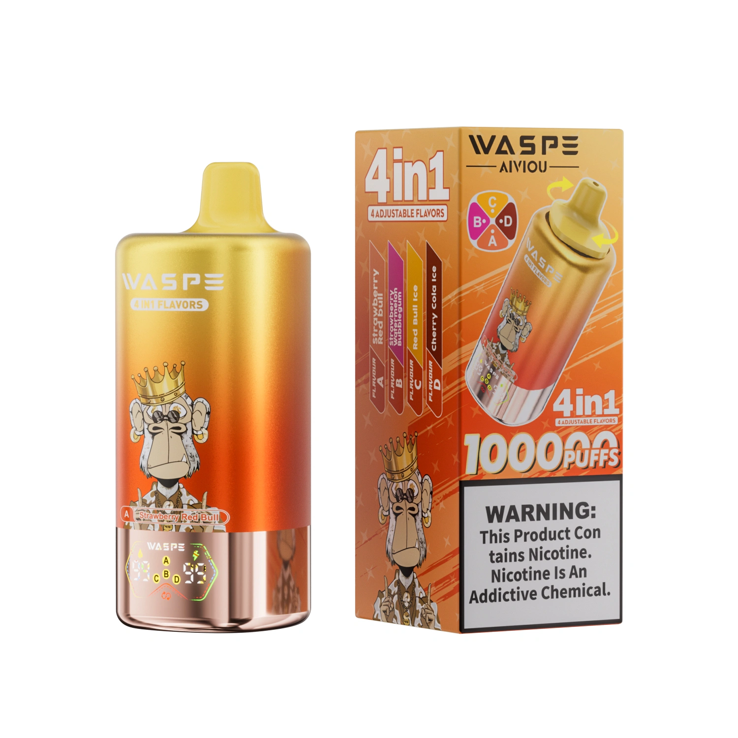 WASPE 100K | 4-in-1 quad option, 100000 puffs, bulk disposable vape - Image 12