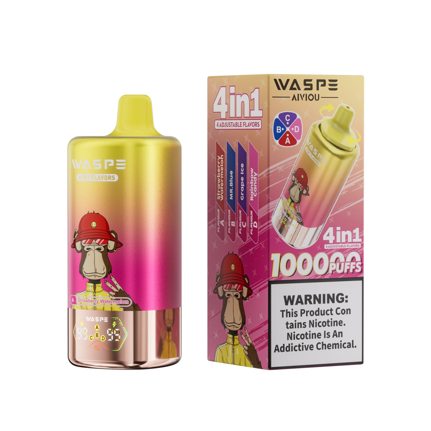 WASPE 100K | 4-in-1 quad option, 100000 puffs, bulk disposable vape - Image 3