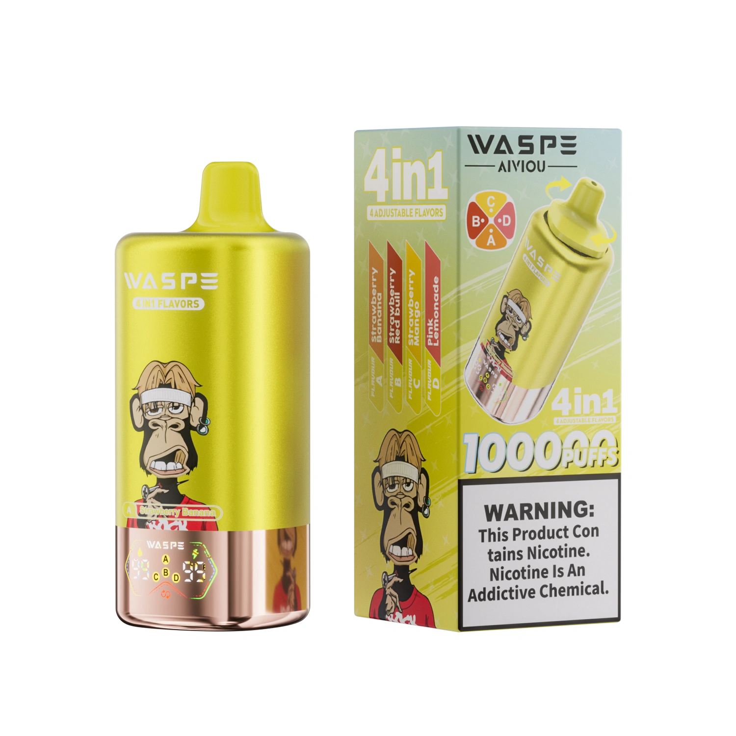 WASPE 100K | 4-in-1 quad option, 100000 puffs, bulk disposable vape - Image 6