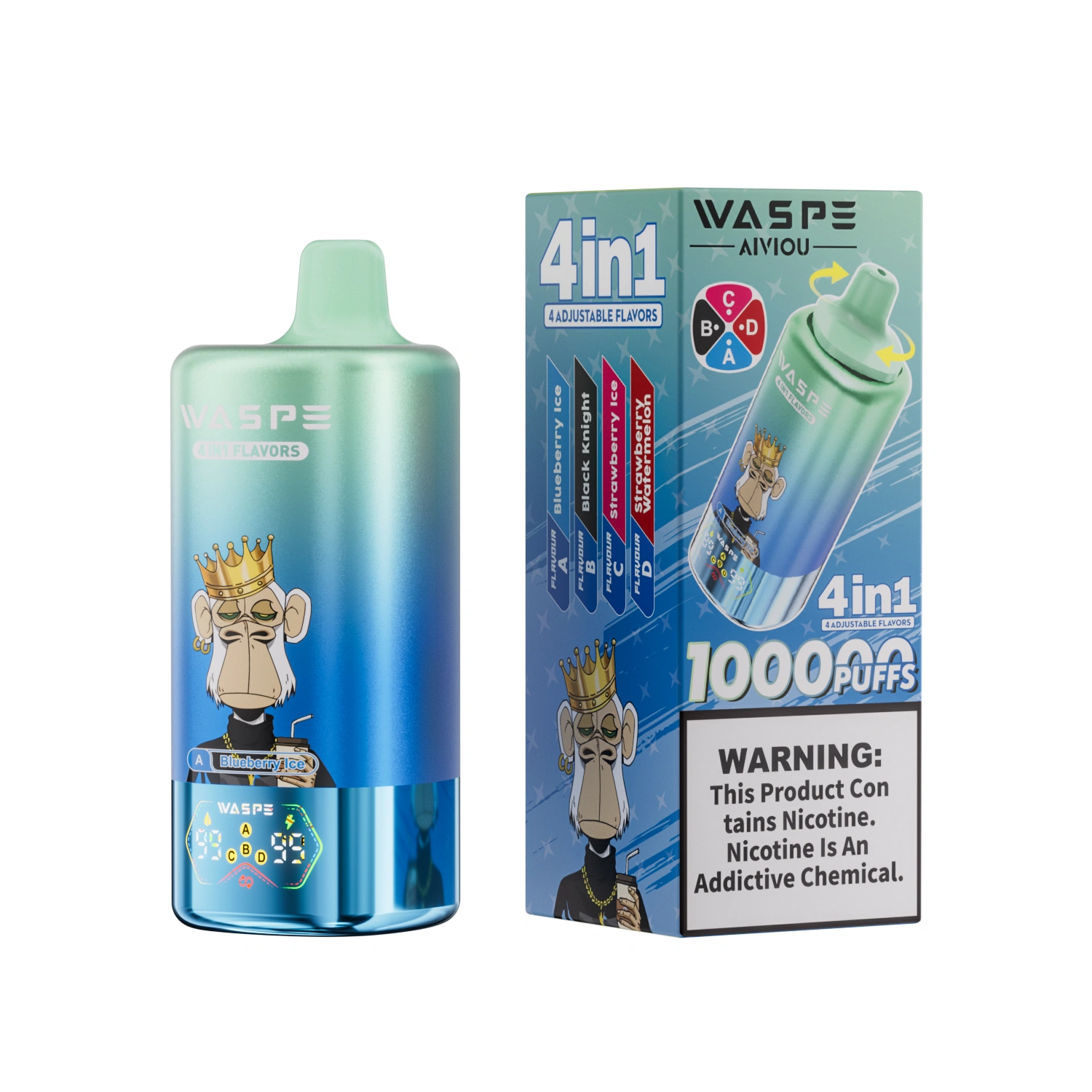 WASPE 100K | 4-in-1 quad option, 100000 puffs, bulk disposable vape - Image 7