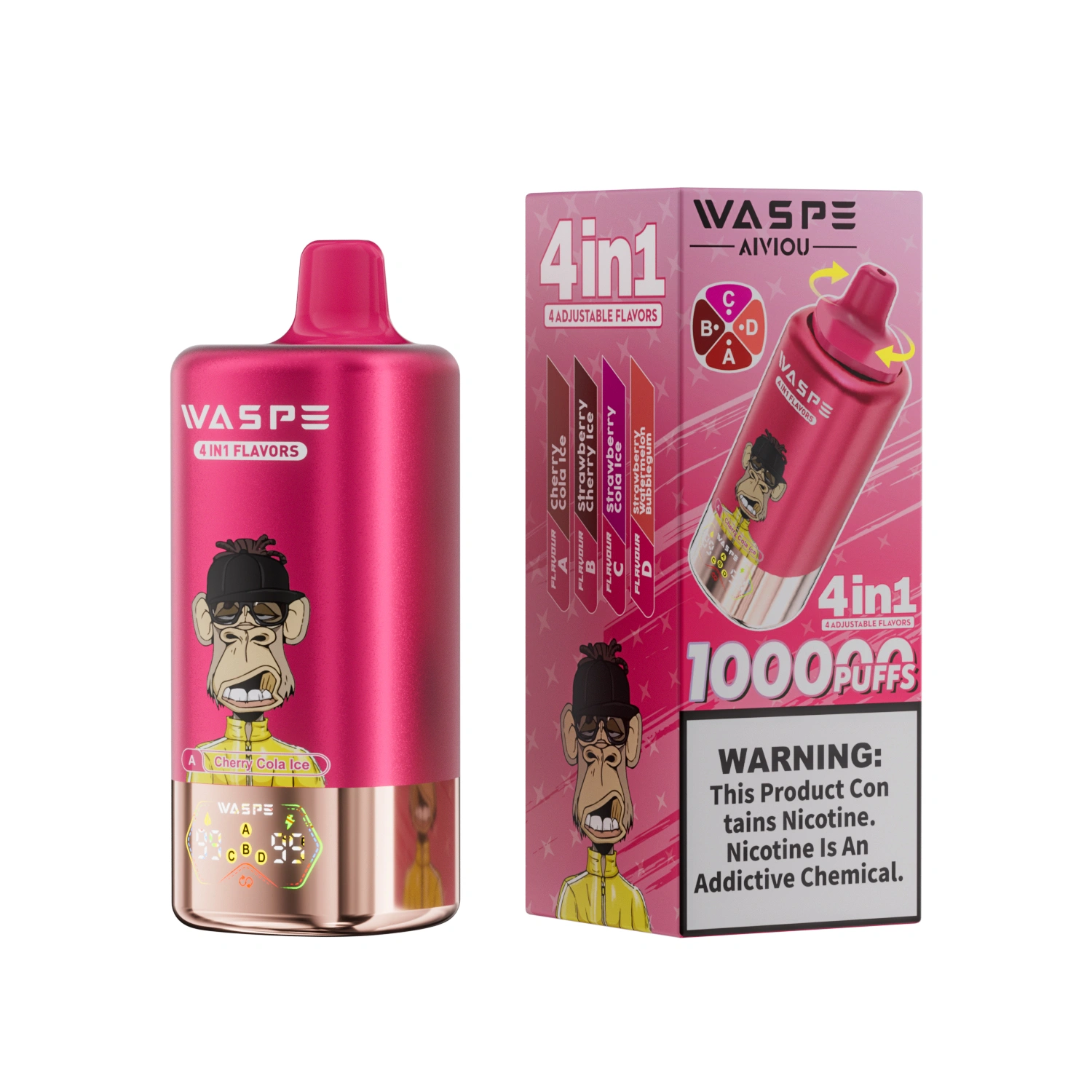 WASPE 100K | 4-in-1 quad option, 100000 puffs, bulk disposable vape - Image 8